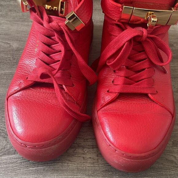 Buscemi Red 100mm Alta Sneakers Women's Size 36 - Picture 2 of 10